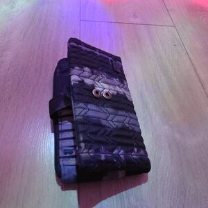 Black and Gray Quilted Wallet